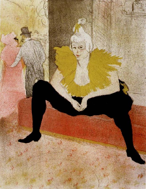 Henri  Toulouse-Lautrec The Seated Clowness china oil painting image